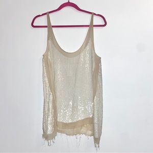 All Saints Spitalfields Sequin Prey Vest Tank Top